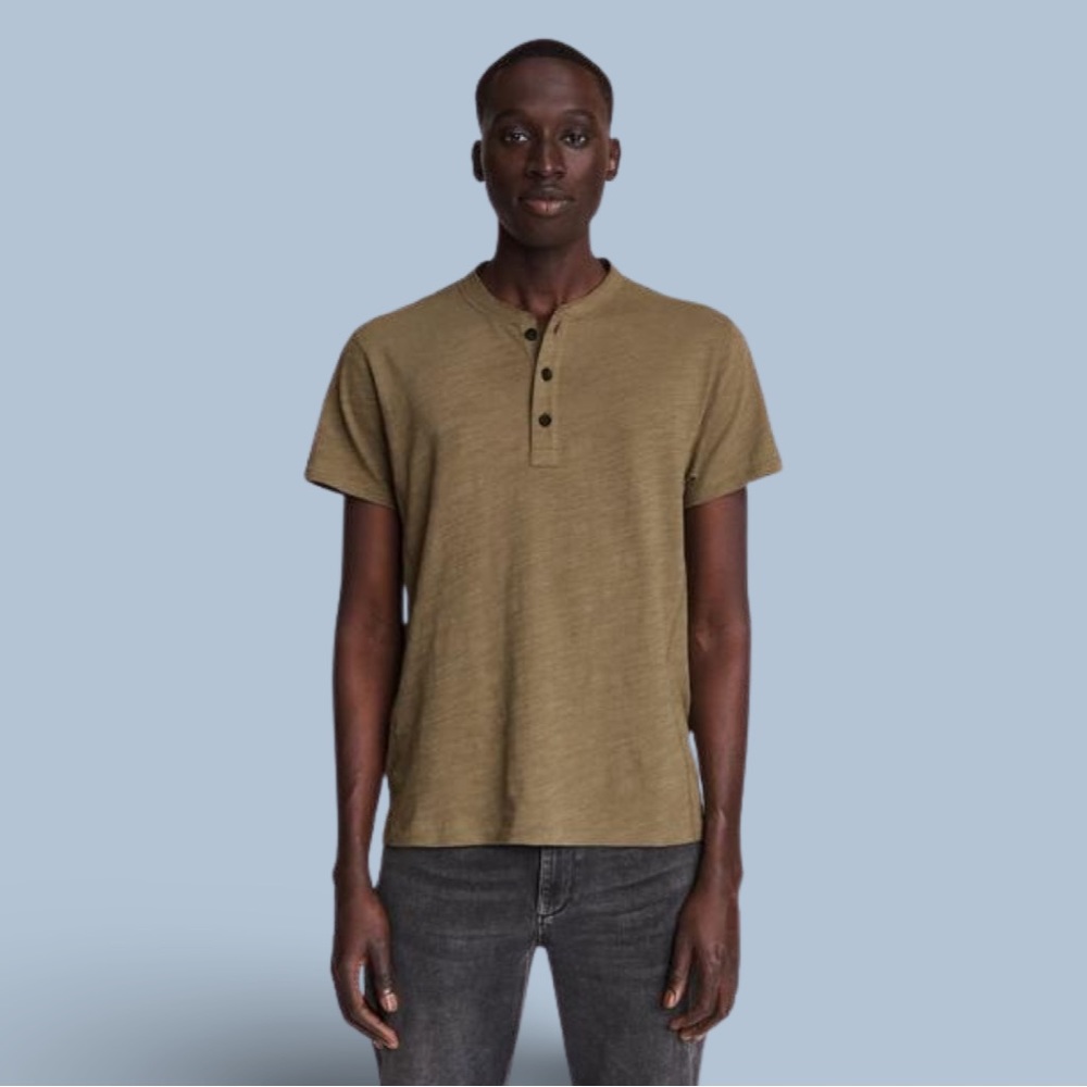 Rag & Bone Classic Short Sleeve Henley T-Shirt - New with Tags NWT